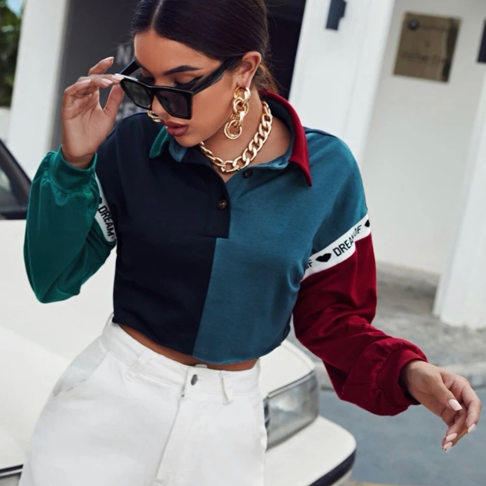 Long sleeve crop top